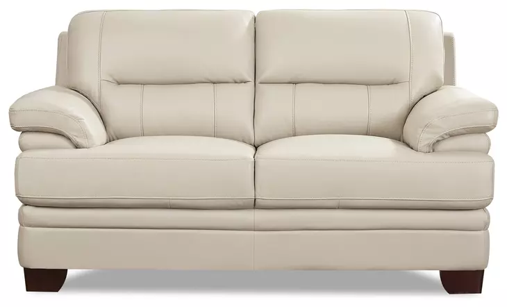 Calizor Vanilla Leather 66" Loveseat