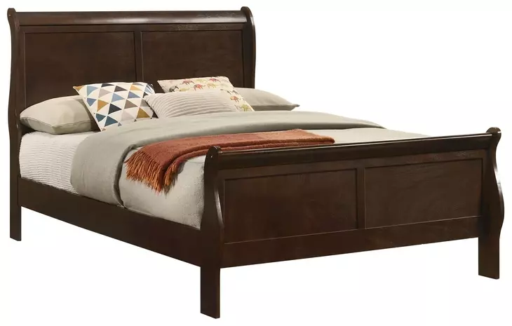 Louis Philippe Cappuccino Full Sleigh Bed