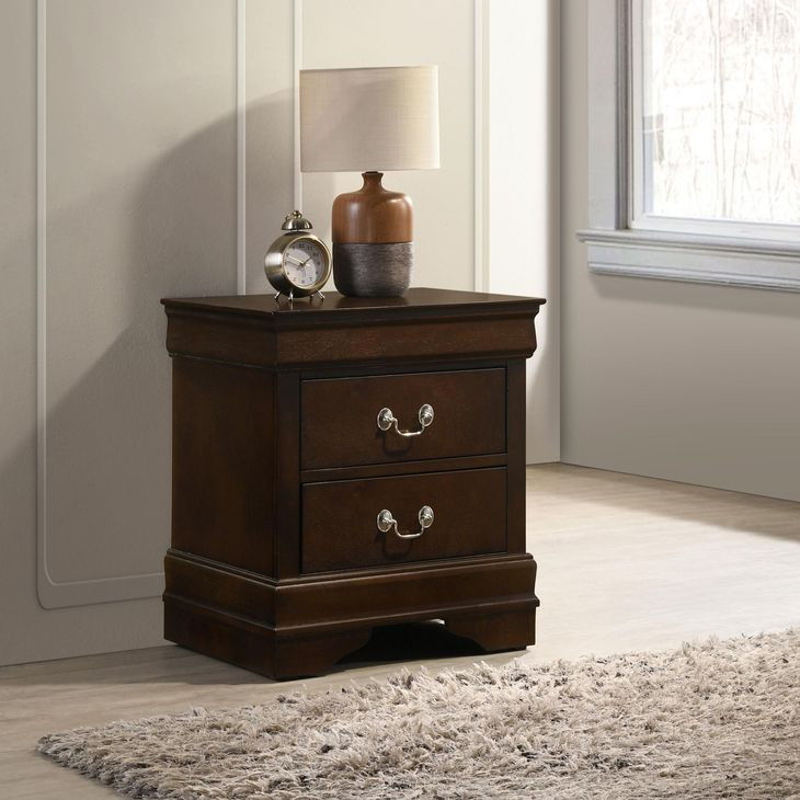 Louis Philippe Cappuccino Nightstand