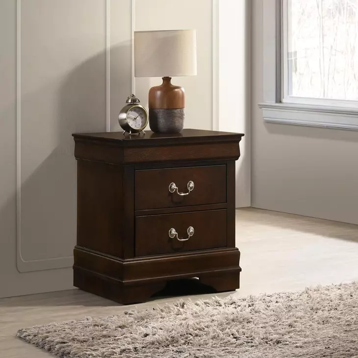 Louis Philippe Cappuccino Nightstand