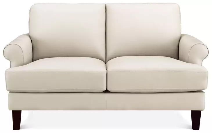 Soleil Vanilla Leather 58" Loveseat