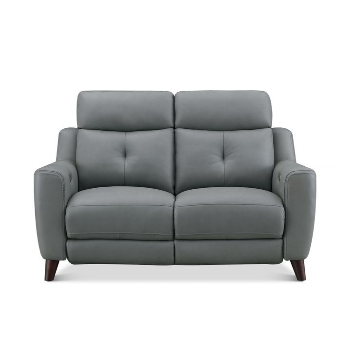 Cordell Slate Leather 63" Zero Gravity Power Reclining Loveseat with Power Headrest and USB Charging