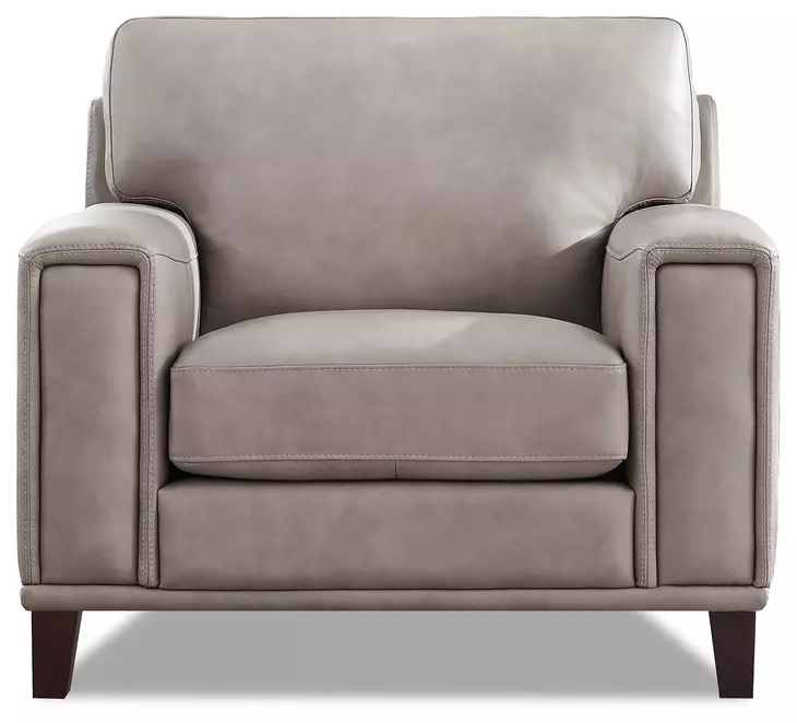 Halwyn Stone Leather Upholstered Accent Chair