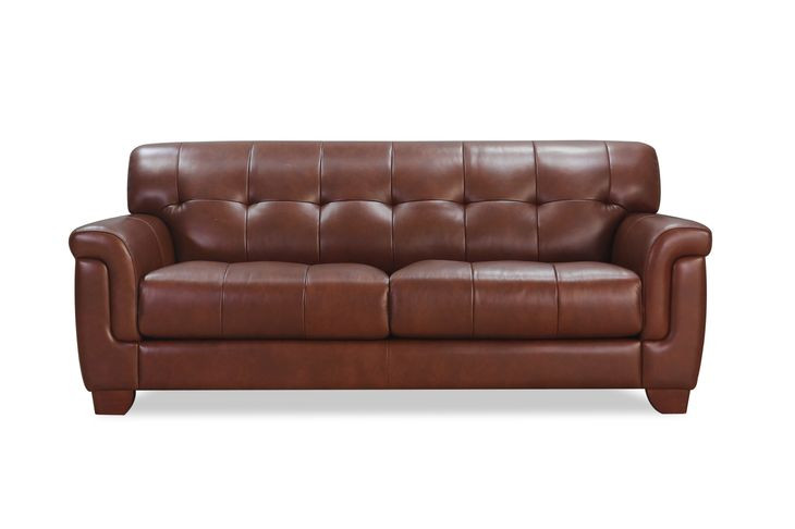 Langford Brandy Leather 84" Sofa