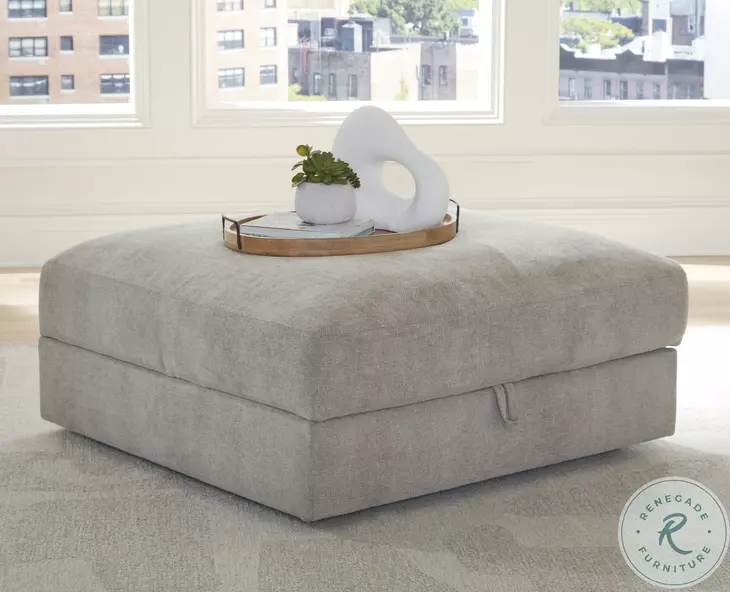 Aslan Court Pebble Ottoman With Storage