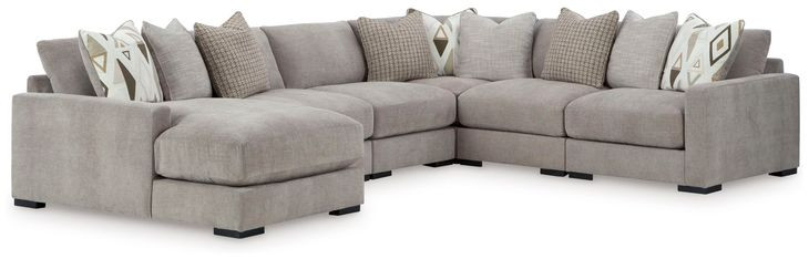 Aslan Court Pebble 6 Piece Sectional with Chaise