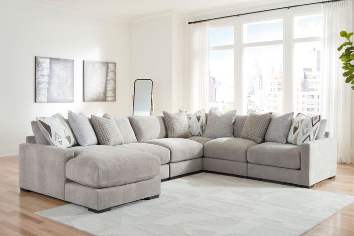 Aslan Court Pebble 6 Piece Sectional with Chaise