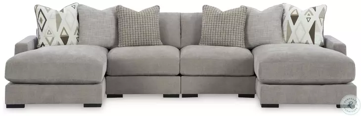 Aslan Court Pebble 4 Piece Sectional