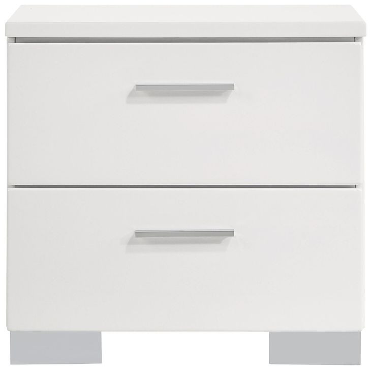 Felicity Gloss White Nightstand