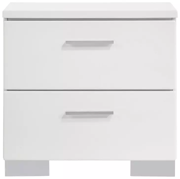 Felicity Gloss White Nightstand