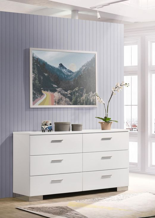 Felicity Gloss White Dresser