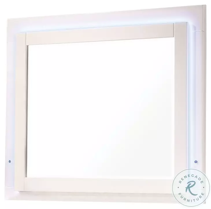 Felicity Gloss White LED Mirror