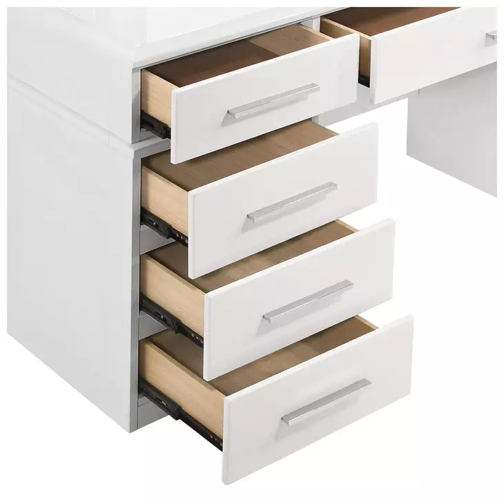Felicity Gloss White Vanity Desk