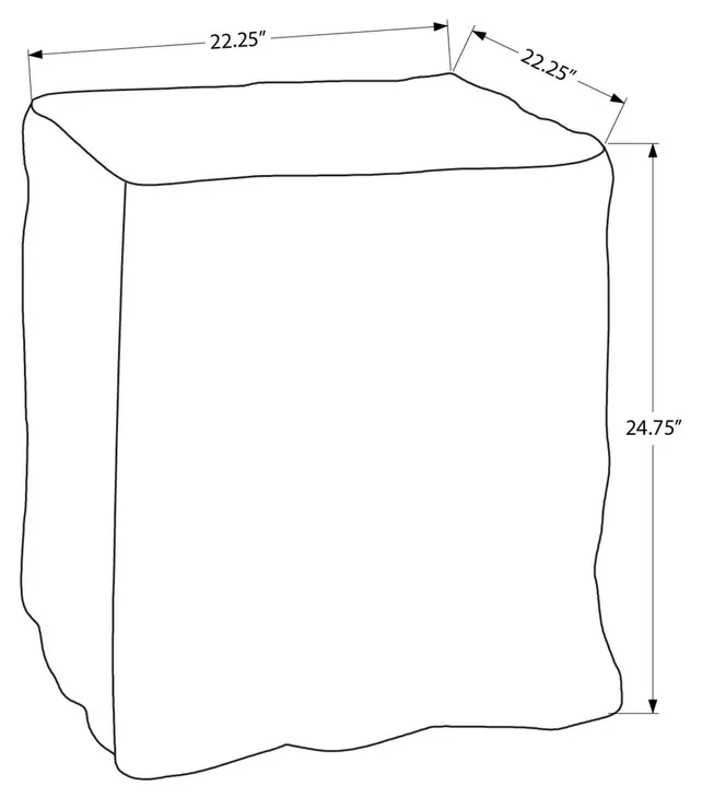 4110 Gray Square Accent Table