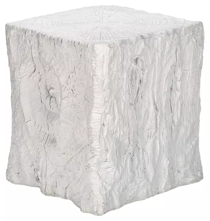 4111 White Square Accent Table