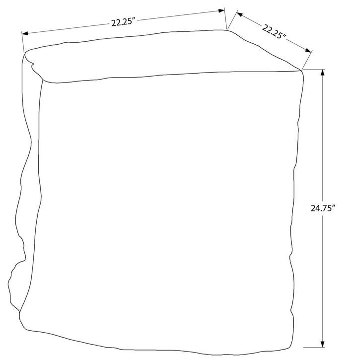 4115 Gray Square Accent Table