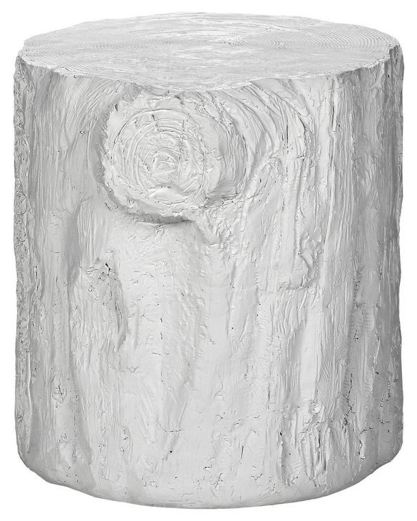4121 White Round Accent Table