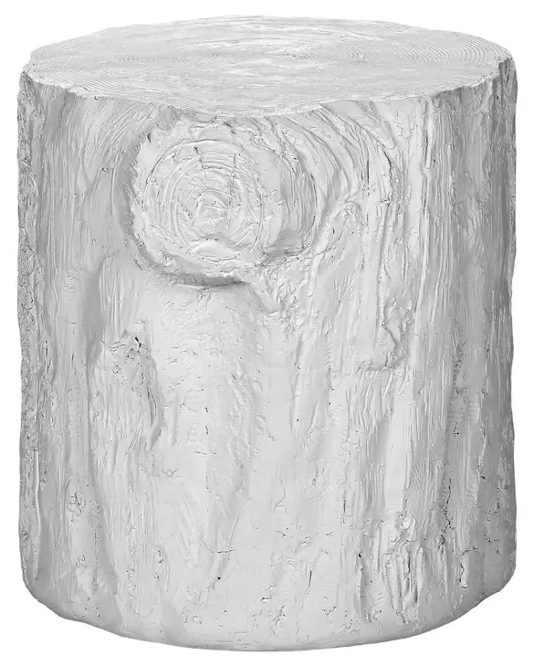 4121 White Round Accent Table