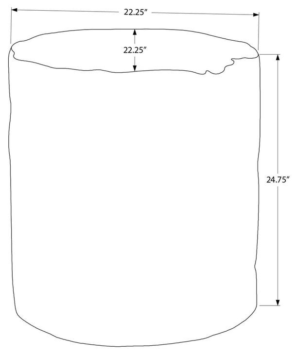 4122 Black Round Accent Table
