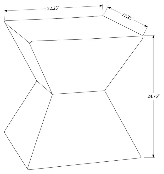 4125 Gray Square Accent Table