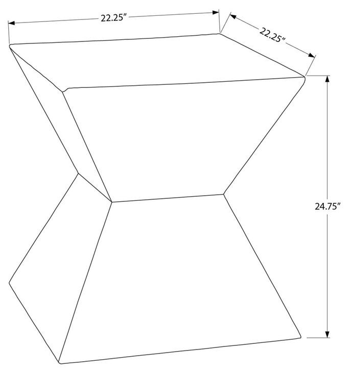4127 Black Square Accent Table