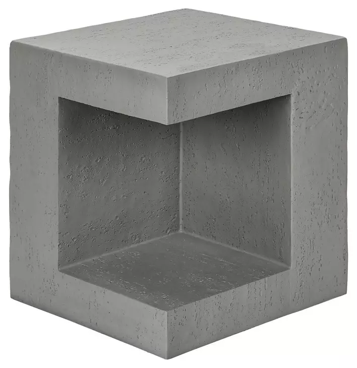 4130 Gray Square Accent Table