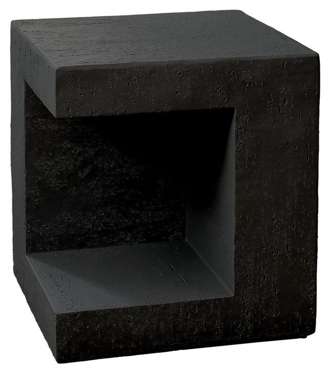 4132 Black Square Accent Table