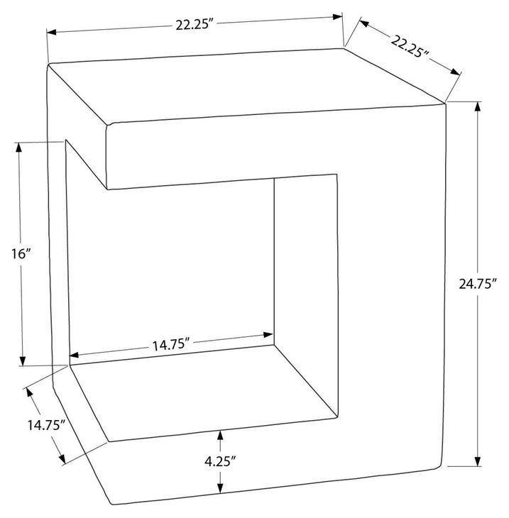 4133 Walnut Square Accent Table