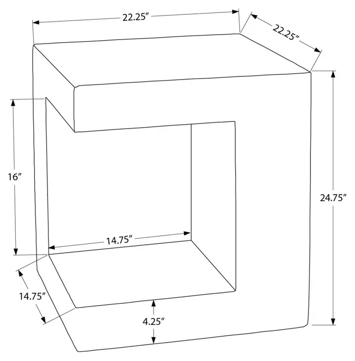 4133 Walnut Square Accent Table