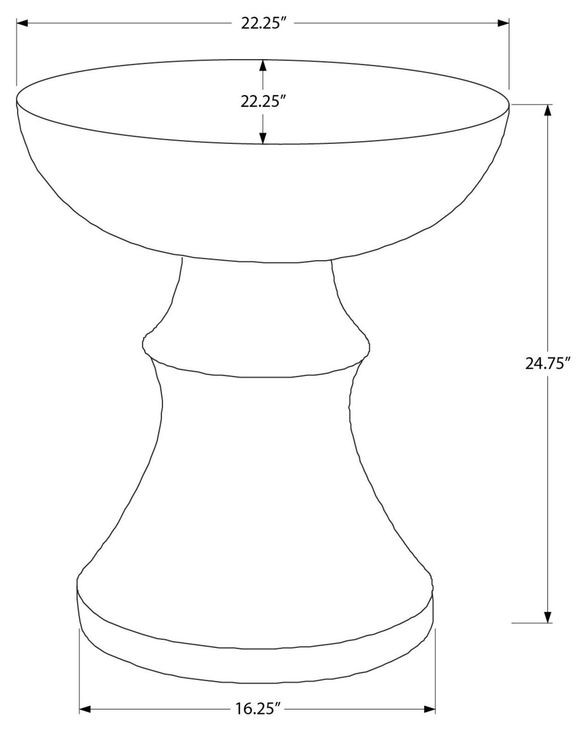 4146 Black Round Accent Table