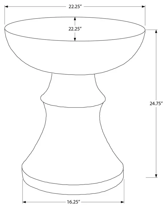 4146 Black Round Accent Table