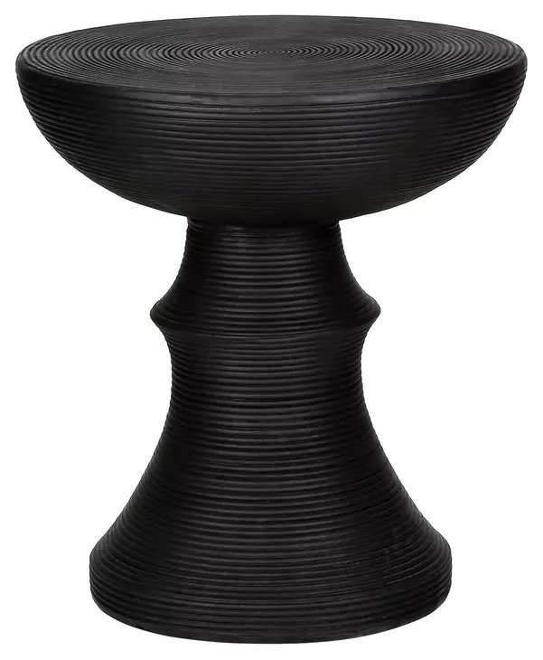 4146 Black Round Accent Table