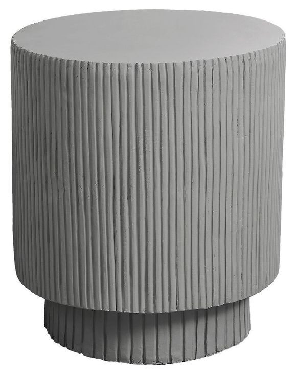 4148 Gray Round Accent Table