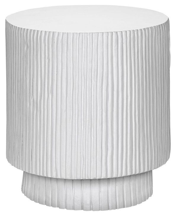 4149 White Round Accent Table