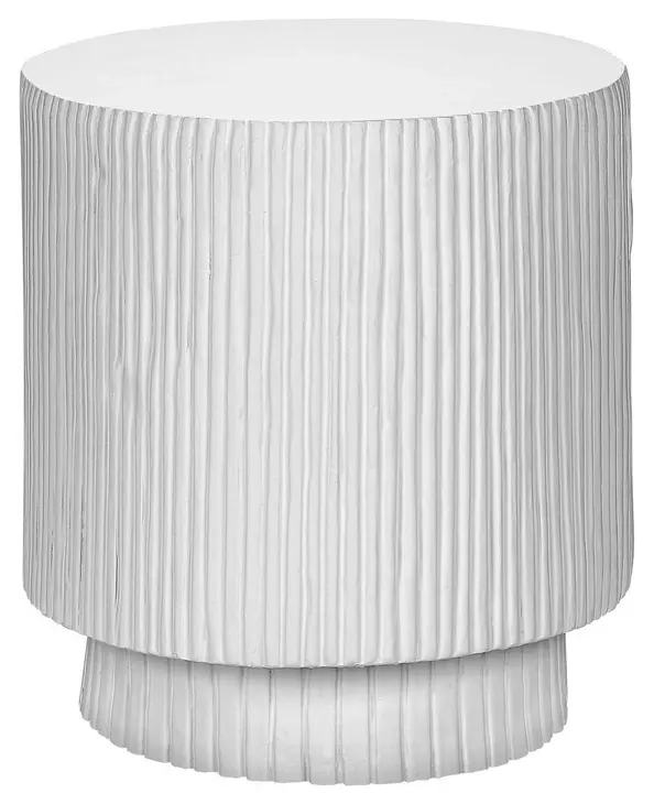 4149 White Round Accent Table