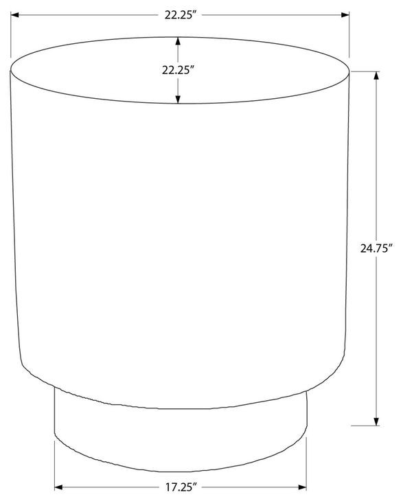 4150 Black Round Accent Table