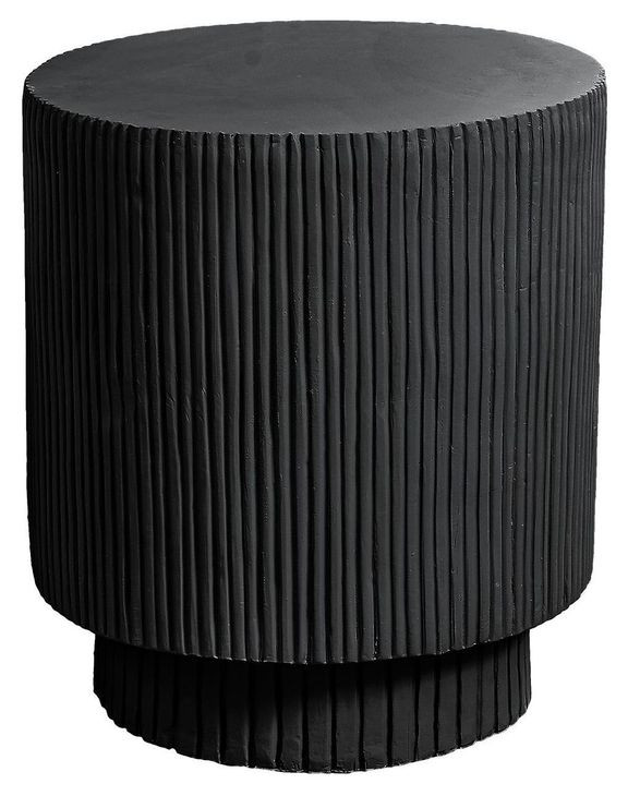 4150 Black Round Accent Table