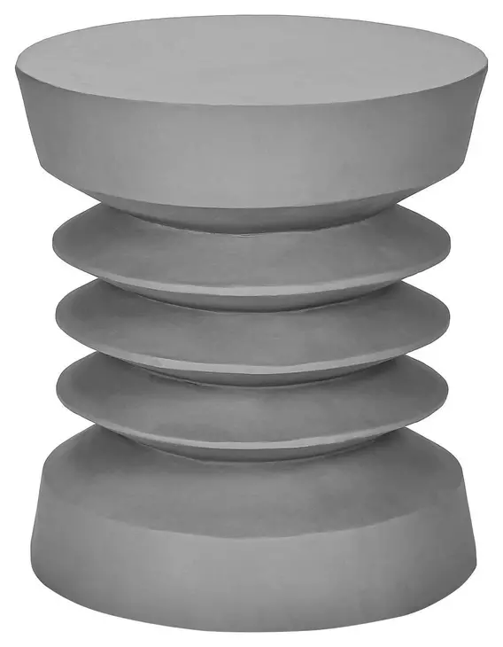 4152 Gray Round Accent Table