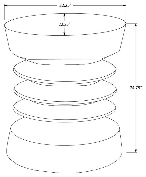 4153 White Round Accent Table