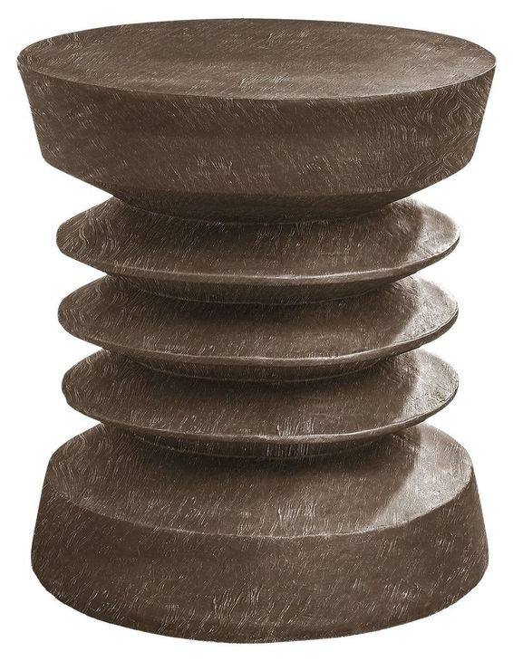 4155 Walnut Round Accent Table