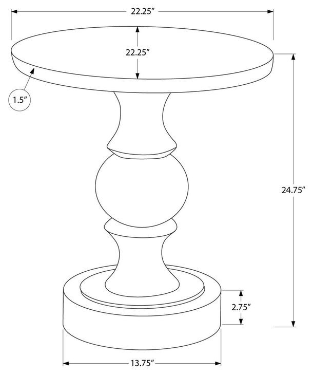4160 Gray Round Accent Table