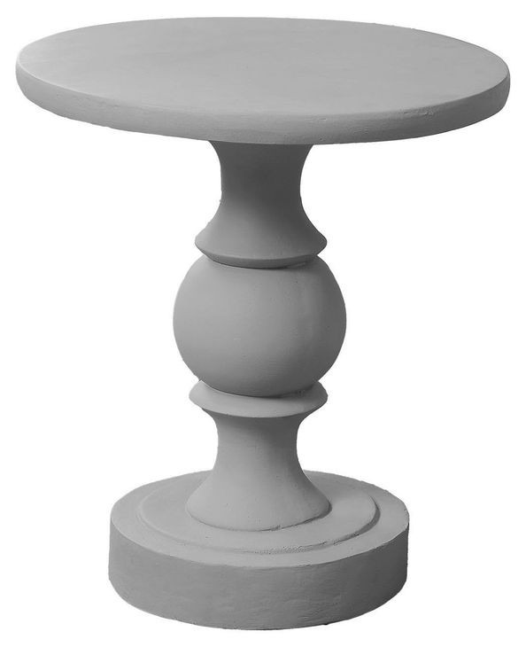 4160 Gray Round Accent Table