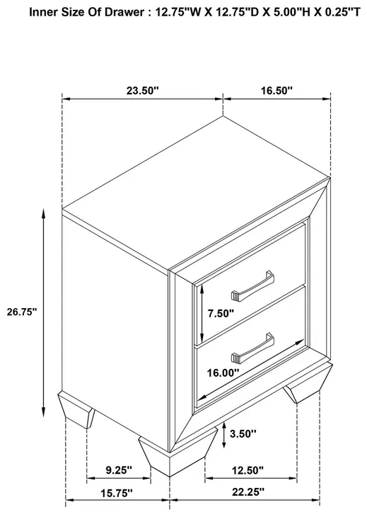 Kauffman Washed Taupe Nightstand