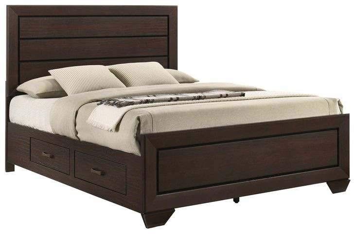 Fenbrook Dark Cocoa Queen Storage Panel Bed