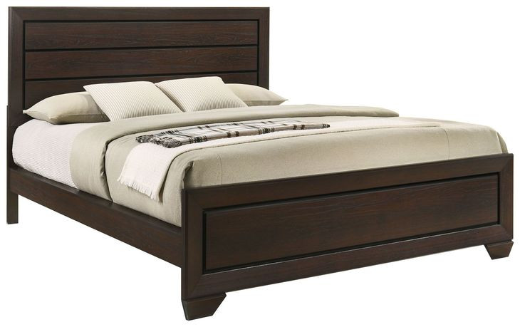 Kauffman Dark Cocoa California King Panel Bed