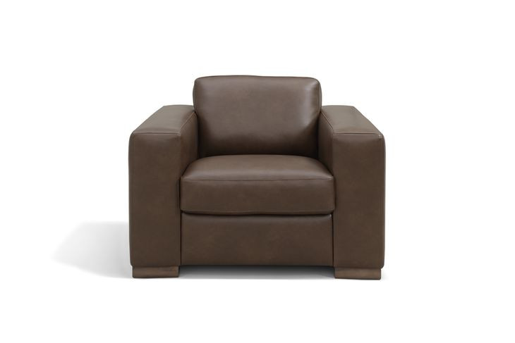 Inglewood Vintage Brown Cigar Leather Upholstered Accent Chair