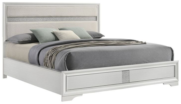 Miranda White California King Panel Bed
