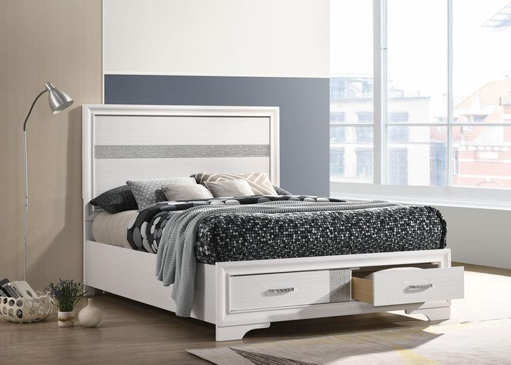 Miranda White Full Platform Storage Bed