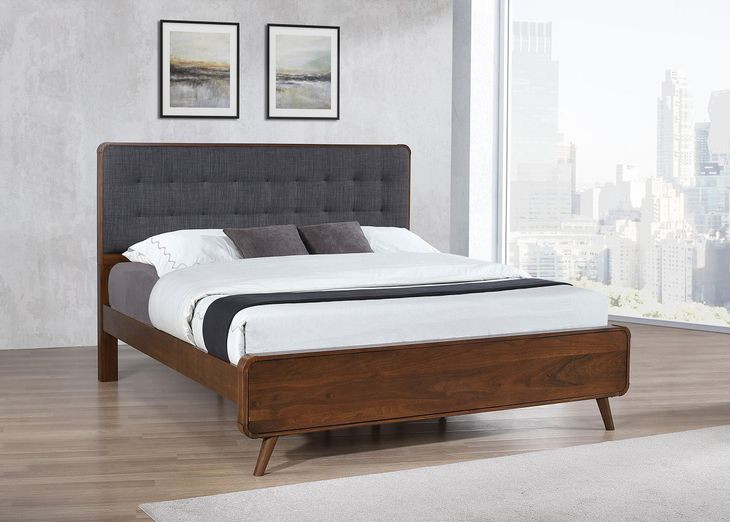 Robyn Dark Walnut King Panel Bed