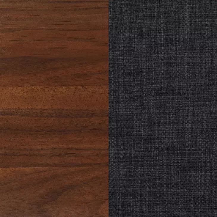 Robyn Dark Walnut and Gray California King Upholstered Platform Bed